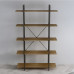 HMCOZY 5-Tier Rustic Industrial Style Open Bookcase with Metal Frame and Wood Shelves