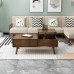 ELYUP Solid Wood Liftable Coffee Table for Living Room in Walnut