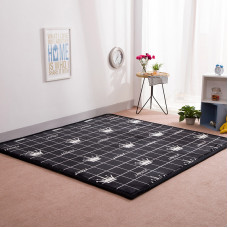 CASTLYE Anti-slip Baby Crawling Pads, Thickened Coral Fleece Area Rugs, Printed Clouds Short Velvet Kids Room Carpet, Safety Play Floor Mats