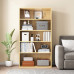 AEONLEAF White 5-Tier Basic Open Shelf Bookcase, Split Bookshelf