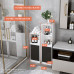 ELYUP Floor-standing Tower Storage Cabinet with Movable Shelf and Door for Bathroom