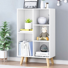 NELYE 50CM Open Shelves Bookcase for Home and Office in Warm White