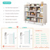 ELYUP Open Shelf Cube Bookcase with Legs for Kids Room Books Toys Organizer
