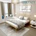 HMCOZY Queen Size Metal Bed Frame 10 Inches Modern Style Bed Platform with Headboard