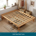 WEYAE All Solid Wood Bed Frame with Legs and Support Slats