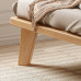 WEYAE All Solid Wood Bed Frame with Legs and Support Slats