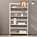 ELYUP 4-Tier Natural Solid Wood Foldable Bookshelf in White