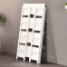 ELYUP 4-Tier Natural Solid Wood Foldable Bookshelf in White