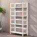 ELYUP 4-Tier Natural Solid Wood Foldable Bookshelf in White