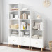 WEYAE 5-Tier 71 Inches Tall Open Shelves Bookcase with Legs and Drawer