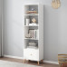WEYAE 5-Tier 71 Inches Tall Open Shelves Bookcase with Legs and Drawer
