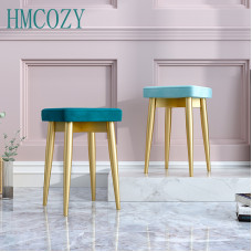 HMCOZY Modern Square Chair with Cushion and Metal Legs