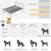 OSCHF Medium Dog Bed Frame - Elevated Pet Metal Bed with Dog Ear Design on Headboard and Soft Mat for Dogs and Cats, 23.6" x 37", White