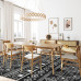 NELYE 10'x14' Machine Washable Area Rugs Carpet for Dinning Room