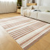 NELYE 6‘x9' Modern Washable Area Rug for Living Room in Brown