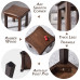 AEONLEAF Solid Wood Square Low Stool for Home Daily Life