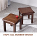 AEONLEAF Solid Wood Square Low Stool for Home Daily Life